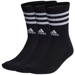 Adidas sukat 3-Stripes Cushioned Crew 3 paria/pkt musta