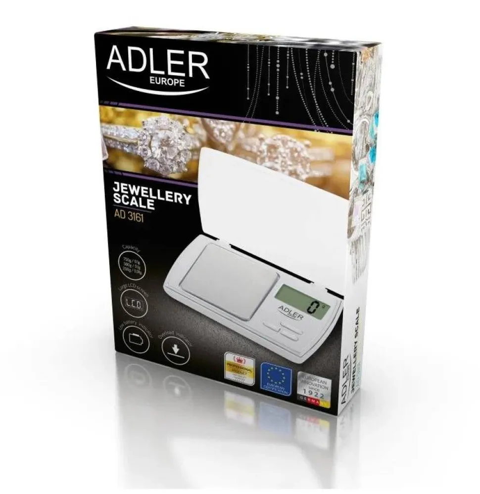 Adler taskuvaaka 0,1g -500g