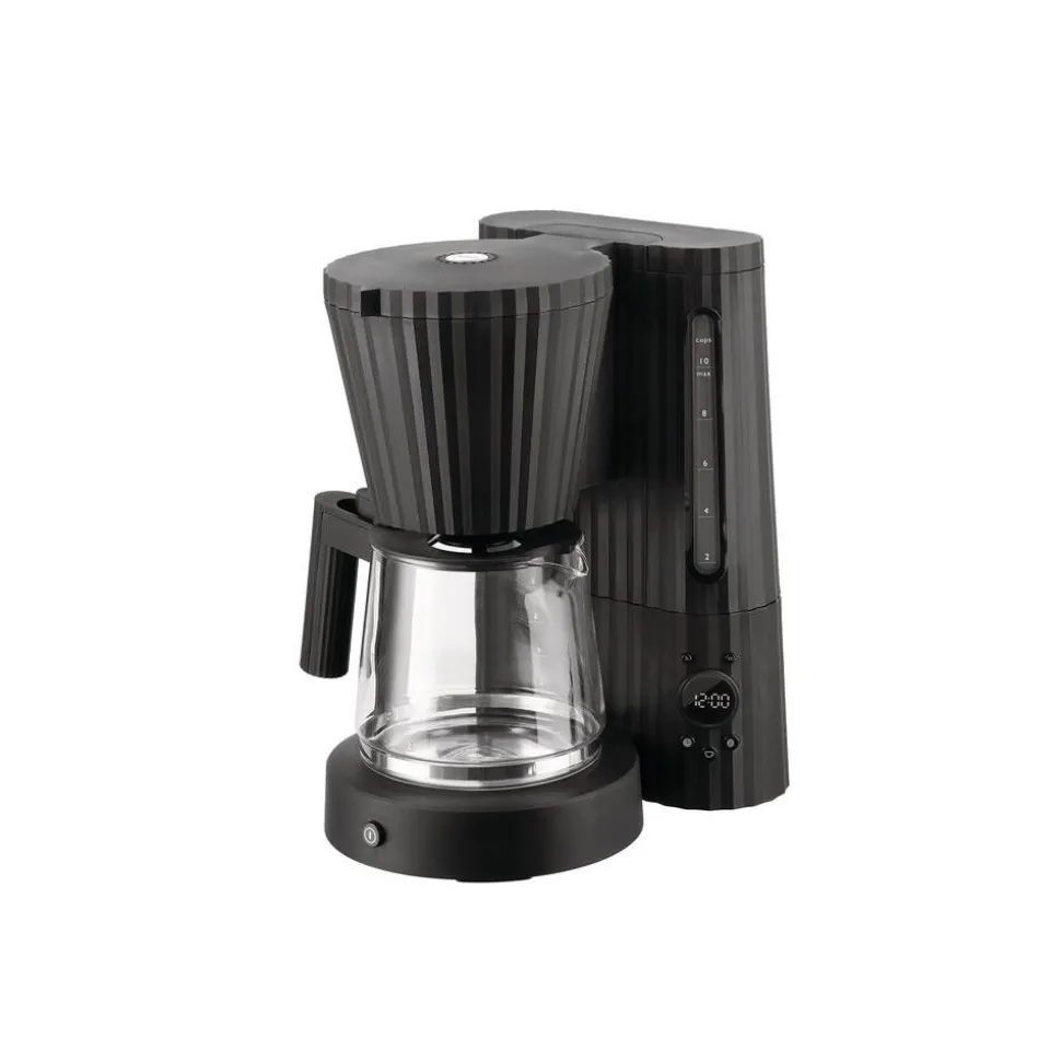 Alessi Plisse kahvinkeitin 10 kuppia/1,5 L musta