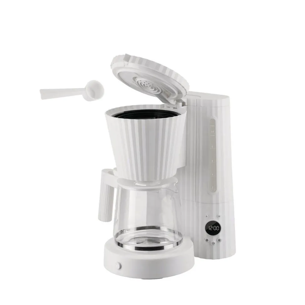 Alessi Plisse kahvinkeitin 10 kuppia/1,5 L valkoinen