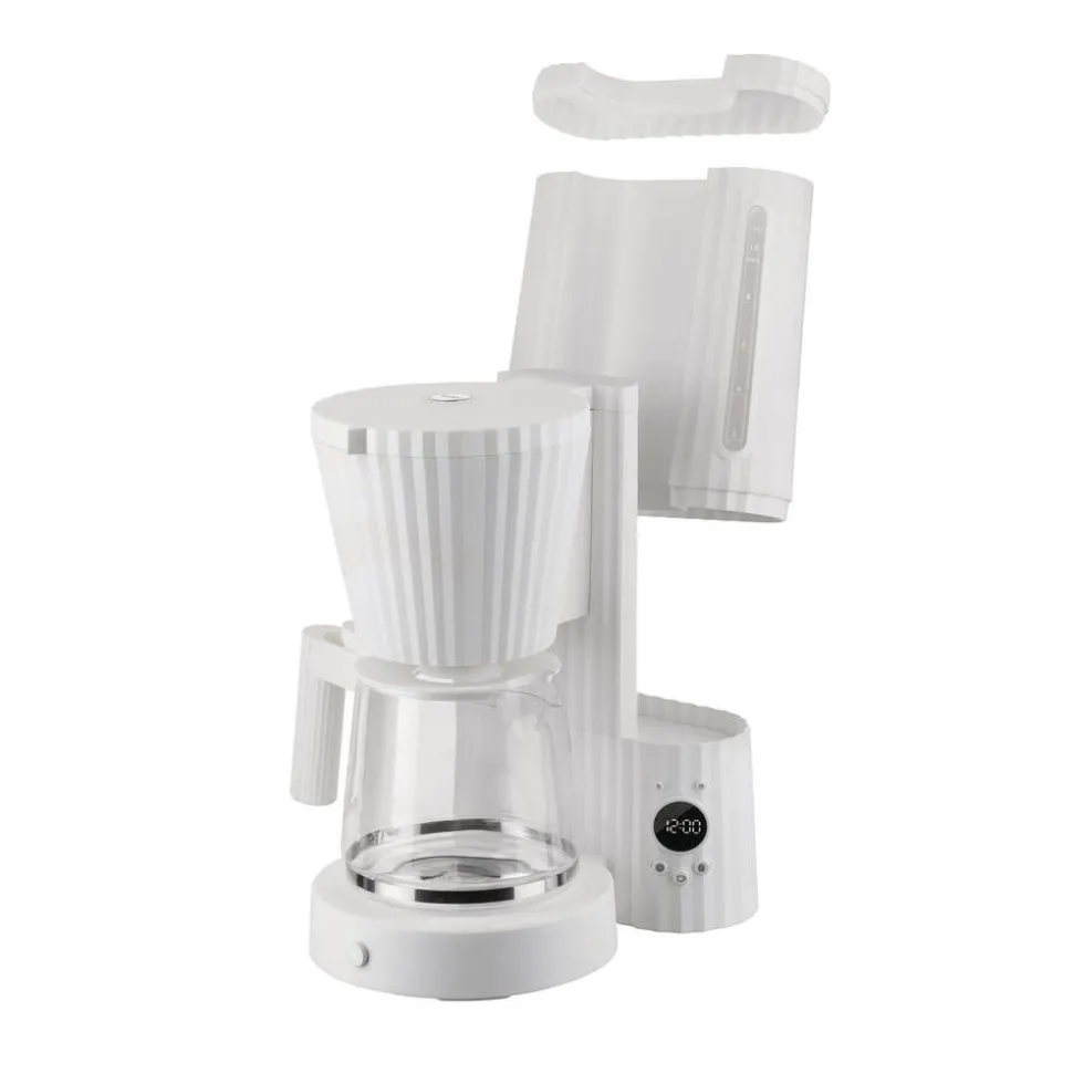 Alessi Plisse kahvinkeitin 10 kuppia/1,5 L valkoinen