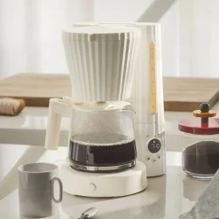 Alessi Plisse kahvinkeitin 10 kuppia/1,5 L valkoinen