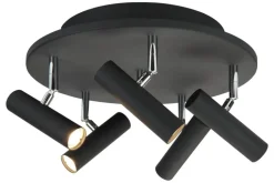 Aneta Lighting kattospotti Artic LED 5-os. pyöreä musta