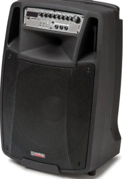 AudioDesignPRO kannettava akkukäyttöinen 15" aktiivikaiutin & 2 mikrofonia
