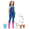Barbie nukke maatilan eläinlääkäri