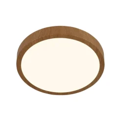 Briloner Runa LED-plafondi Ø 28 cm puu