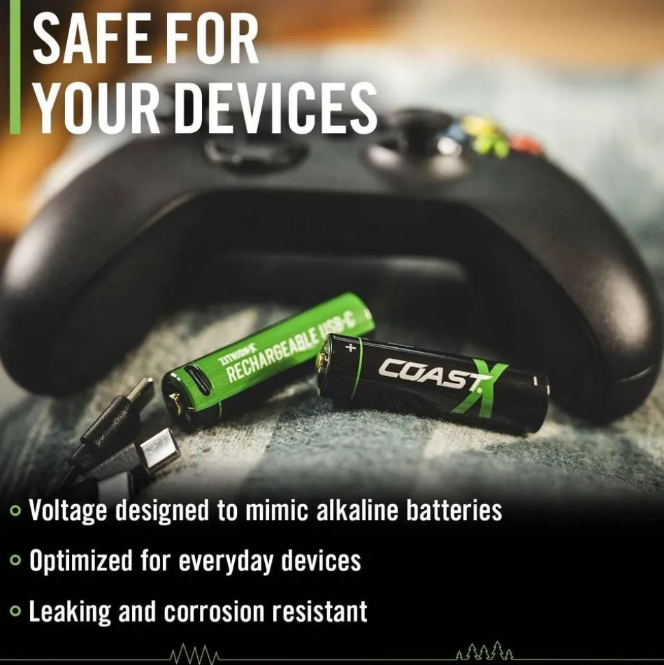Coast paristo AA USB-C 1.5V 4 kpl sis. latauskaapelin