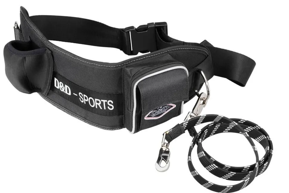 D&D Sports talutusvyö suurille koirille 110 cm musta