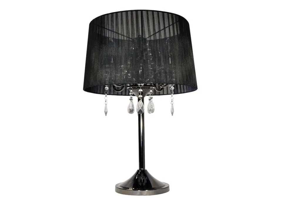 Design by Grönlund Crystal pöytävalaisin musta/mustakromi