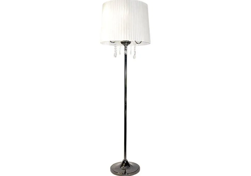 Design by Grönlund Crystal lattiavalaisin valkoinen/mustakromi
