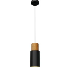 Design by Grönlund Log 10 kattovalaisin musta/puu/kulta