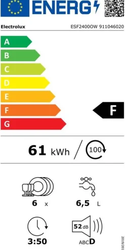 Electrolux liesituuletin valk. 60 cm EFU216W