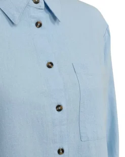 Freequent pusero FqLava-Sh-Simple Chambray Blue