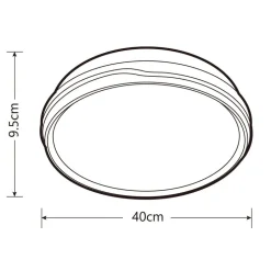 Heat plafondi Nubes Easy Mount 40 cm valkoinen kuvio