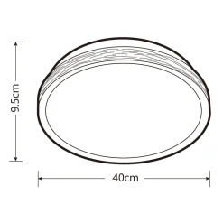 Heat plafondi Spots Easy Mount 40 cm valkoinen