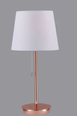 Heat pöytävalaisin Rose 50 cm ruusukulta-valkoinen