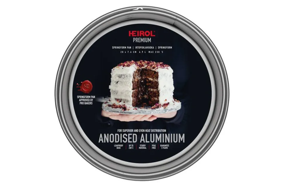 Heirol Leivonta irtopohjavuoka 28x7,6 cm anodisoitu alumiini