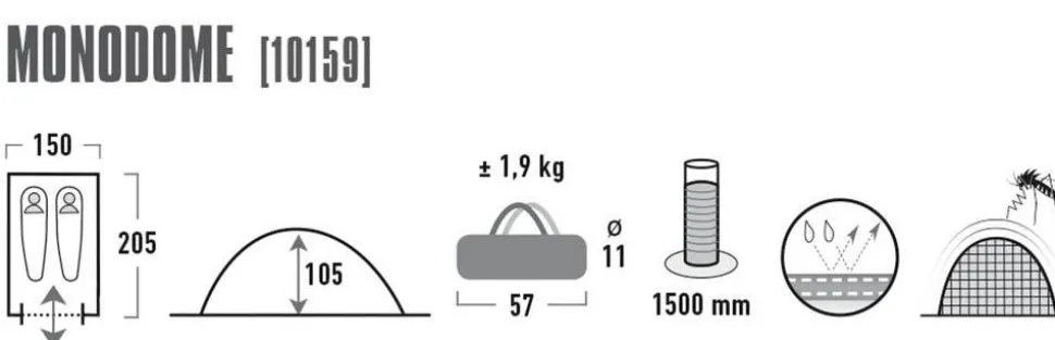 High Peak teltta Monodome 2