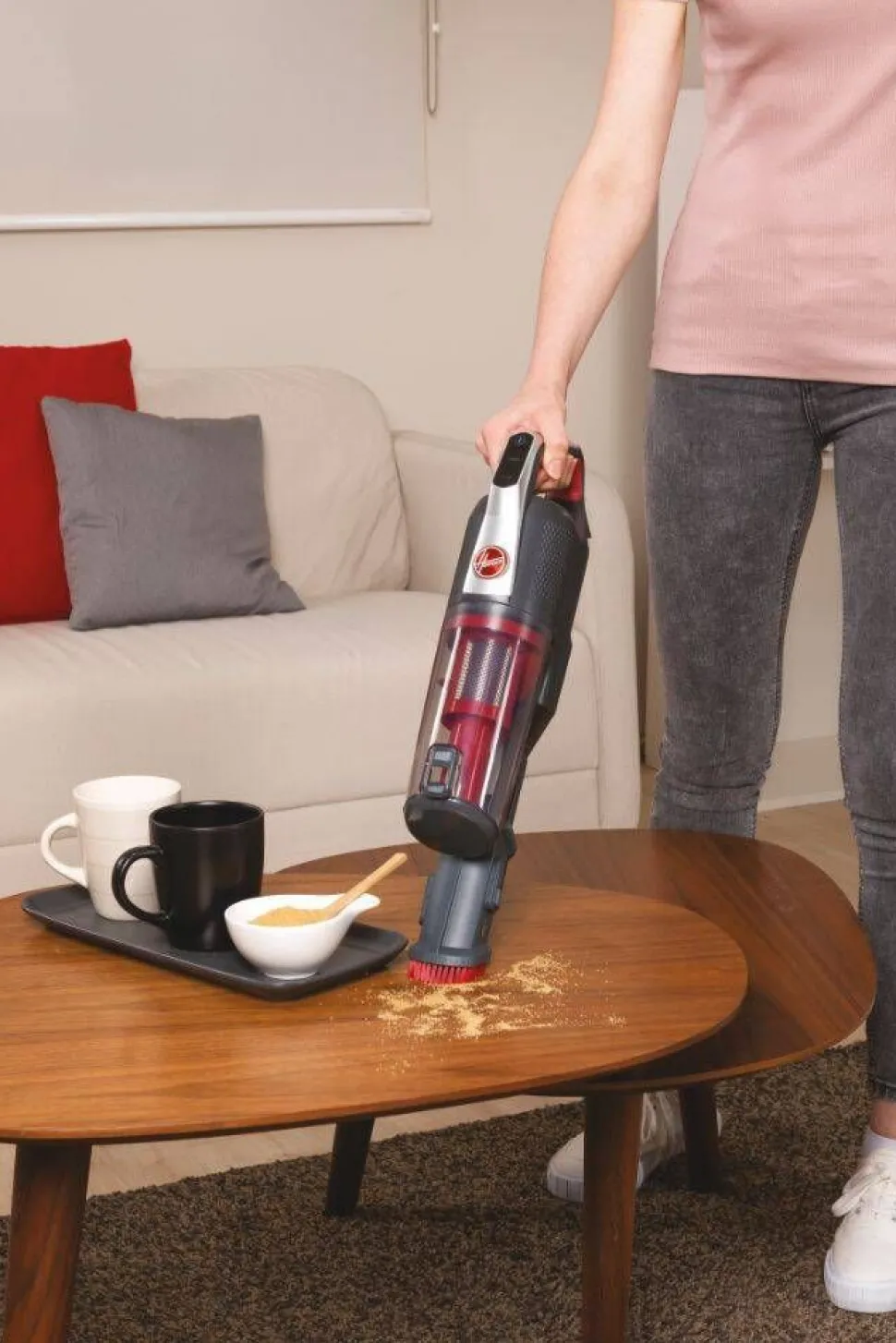 Hoover varsi-imuri Home HF522STH punainen