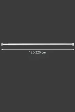 Ihanin suihkuverhotanko 125-220 cm valkoinen