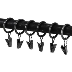 Ihanin verhorenkaat nipistimellä 25/32 mm mustakulta