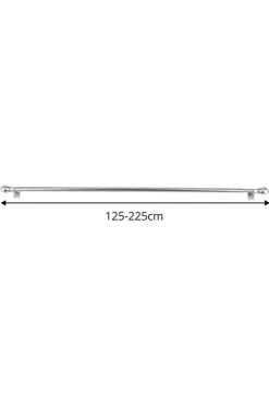 Ihanin verhotanko Cafe 125-220 cm hopea
