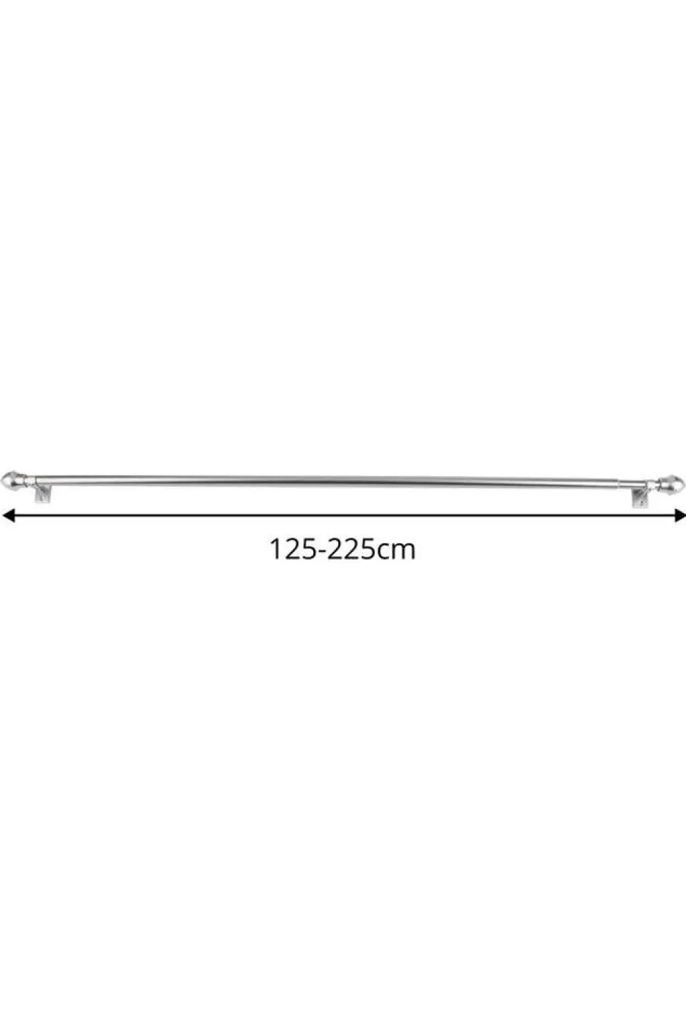 Ihanin verhotanko Cafe 125-220 cm hopea