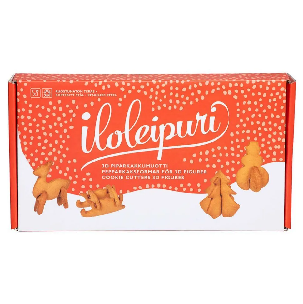Iloleipuri piparkakkumuottisetti 3D hahmot