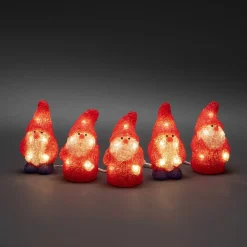 Konstsmide akryylivalosarja Joulupukit 5 kpl/setti  40 x LED