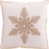 Koristetyyny Snoflake 45x45 cm valkoinen/beige