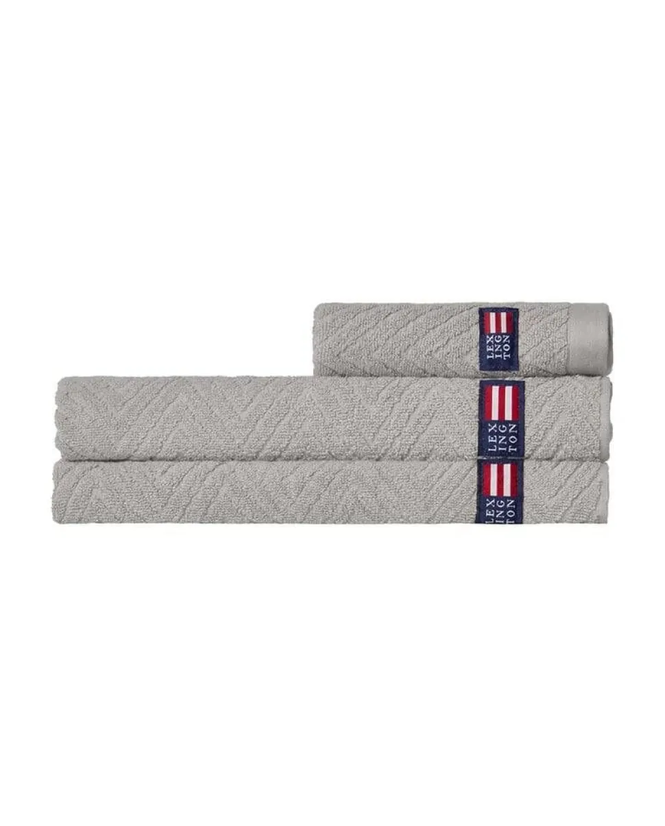 Lexington pyyhe 50x70 cm herringbone harmaa