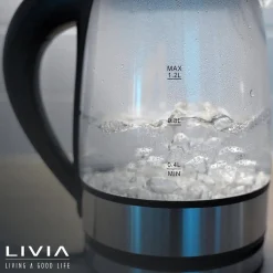 Livia lasinen vedenkeitin 1,2 L 1500 W