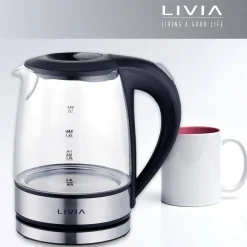Livia lasinen vedenkeitin 1,2 L 1500 W