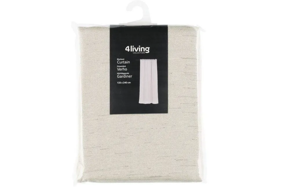 4Living valmisverho pimentävä Moona 135x240 cm beige