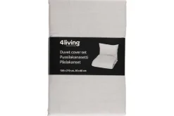 4Living pussilakanasetti Ella 150x210 cm harmaa