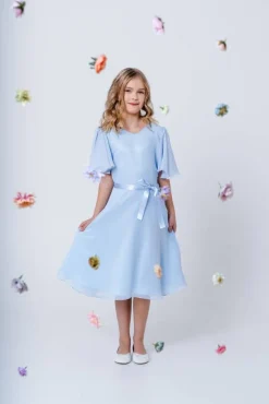 Mingnelin mekko 4360 Vaaleansininen