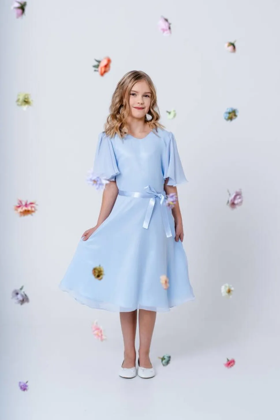 Mingnelin mekko 4360 Vaaleansininen