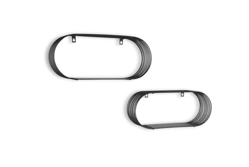 Mirrors and More seinähyllysetti Joyce 2-pack musta