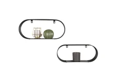 Mirrors and More seinähyllysetti Joyce 2-pack musta