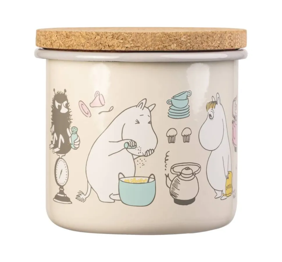 Muumi emalipurkki korkkikannella Bon Appétit 1,3 L