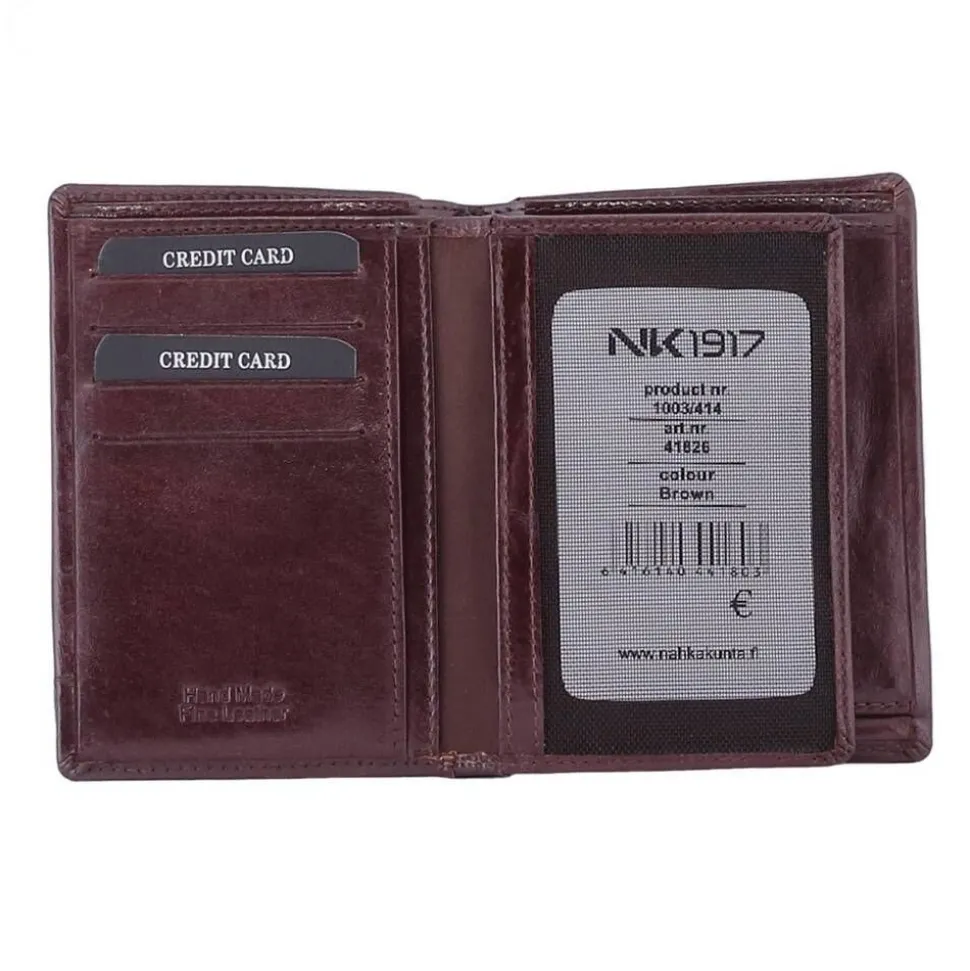 NK1917 nahkalompakko NK1917 1003/414 Ruskea