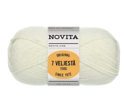 Novita 7 Veljestä lanka Original 150 g luonnonvalkoinen 010