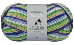 Novita 7 Veljestä Raita lanka 100 g suomikaari 975