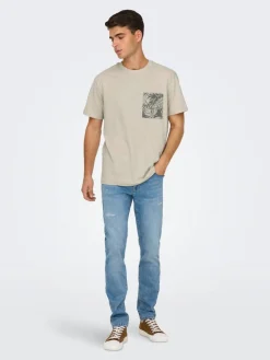 Only & Sons t-paita Onsperry Life Reg Leaf