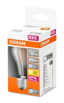 Osram LED vakiolamppu 470lm 2700K E27 DIM
