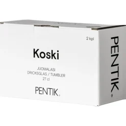 Pentik juomalasi Koski 27 cl kirkas 2 kpl
