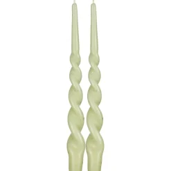 Pentik kruunukynttilä Kierre hile v.vihreä 28 cm 2 kpl