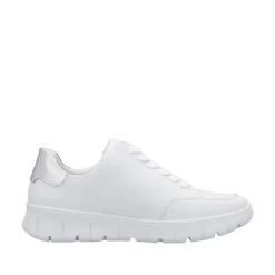 Rieker tennarit N1313-80 Weiss Silber