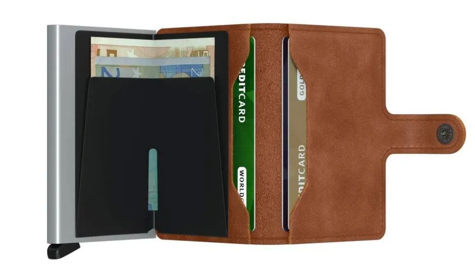 Secrid lompakko Miniwallet Vintage cognac-silver