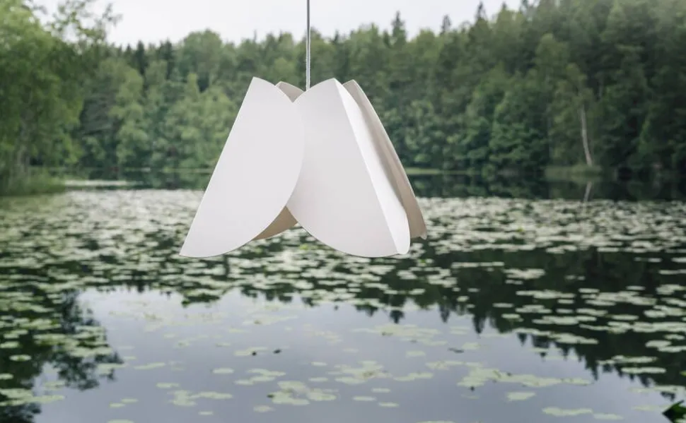 Sessak Lehmus L design-riippuvalaisin mattavalkoinen